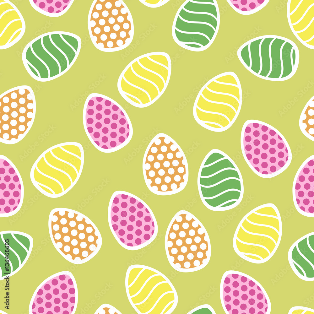 Easter seamless pattern with small holiday eggs Easter seamless pattern with small holiday eggs