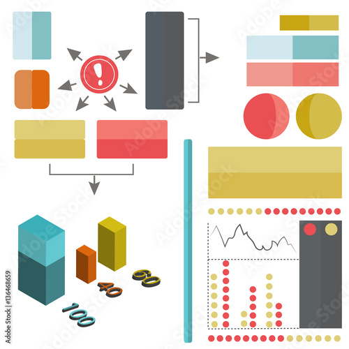 Info graphic business vector elements collection for presentation, website