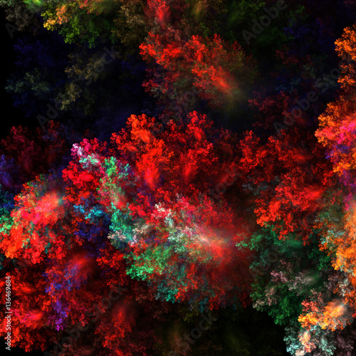 Fractal Colored Clouds - Fractal Background © kseniyaomega