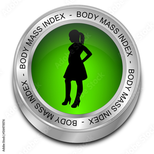 Body Mass Index Button - 3D illustration