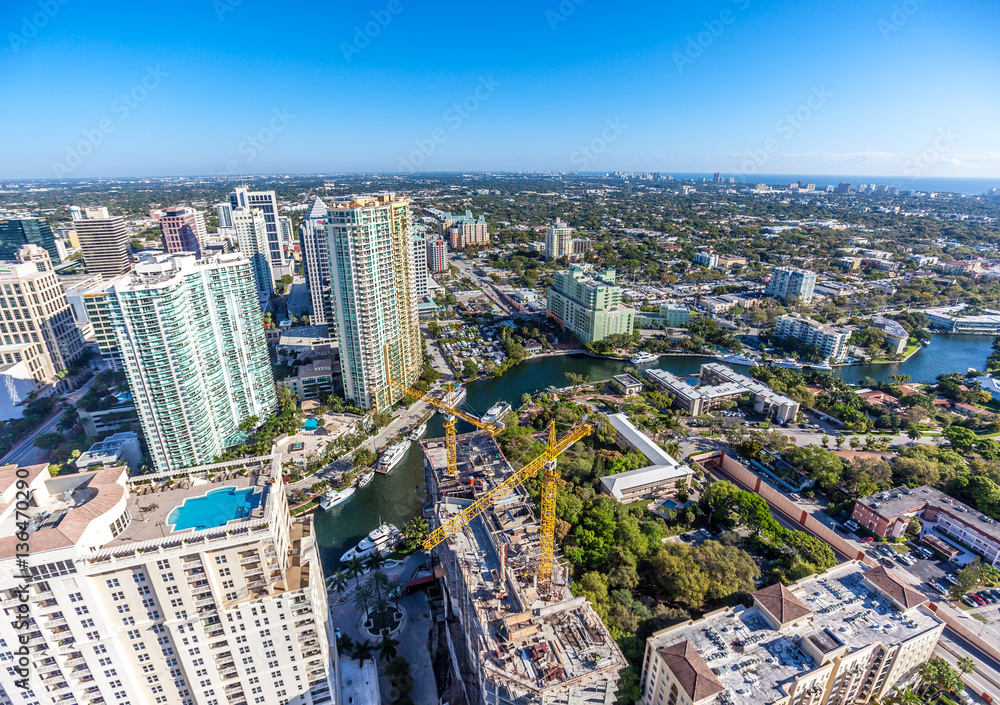 Naklejka premium Aerial Fort Lauderdale, Florida