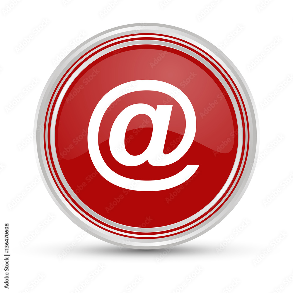 Roter Button - @-Zeichen - Internet - Online Roter Button - @-Zeichen - Internet - Online