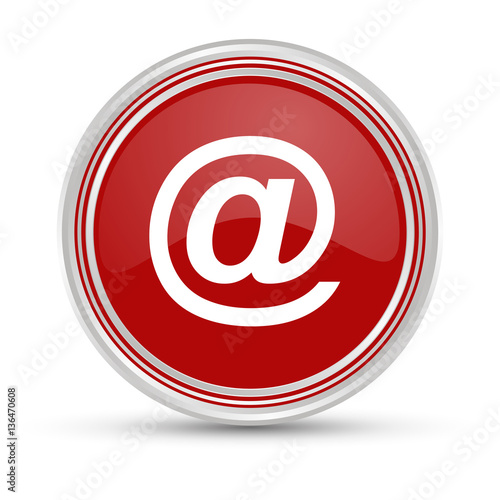 Roter Button - @-Zeichen - Internet - Online