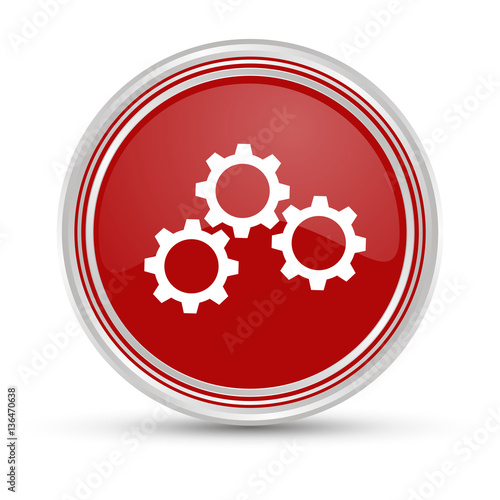 Roter Button - Zahnräder - Einstellungen
