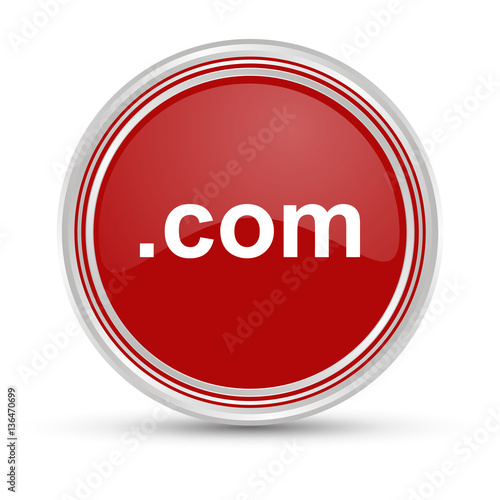 Roter Button - .com - Domain