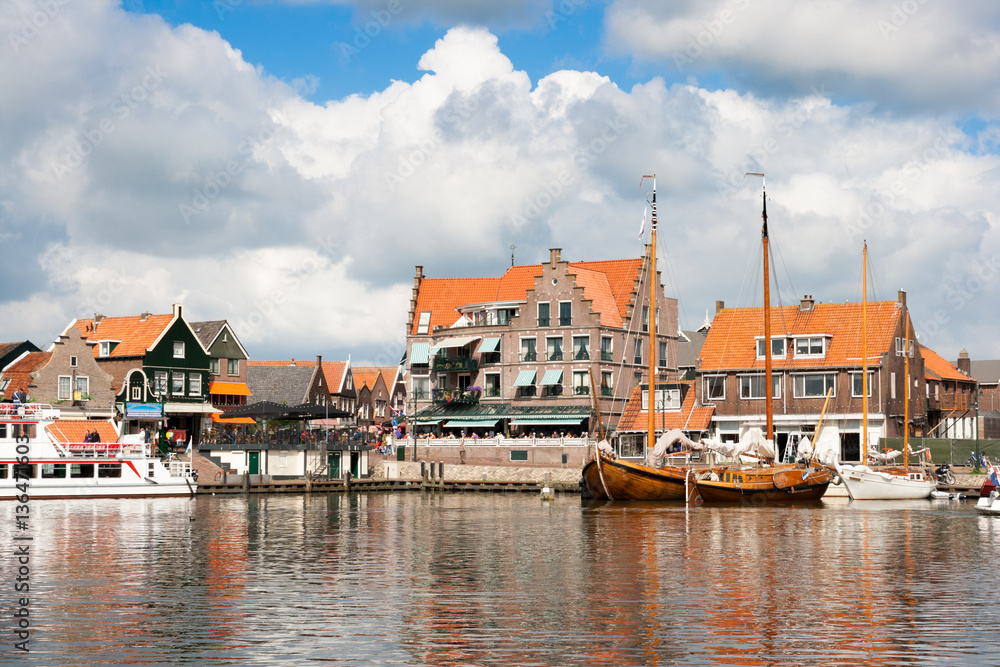 Naklejka premium Touristic village of Volendam in Norht Holland, The Netherlands