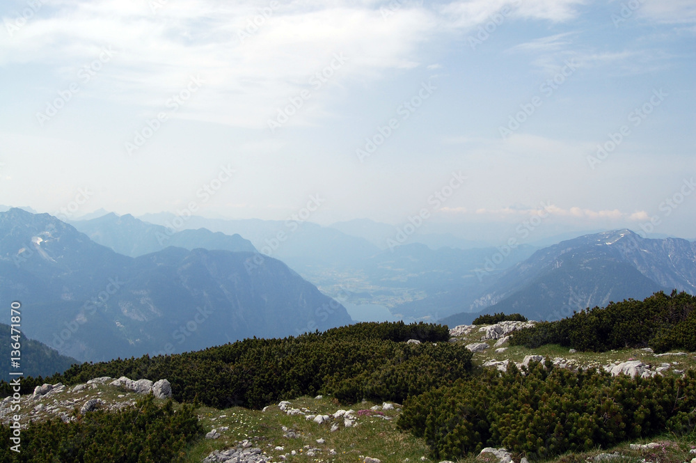 View of the mountains and lake, Austria, Dachstein