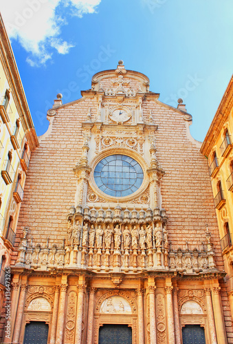 Santa Maria de Montserrat Abbey in Monistrol de Montserrat, Spain photo