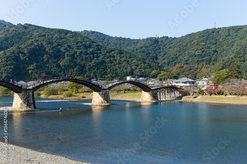 Kintaikyo Bridge in Iwakuni city © leungchopan