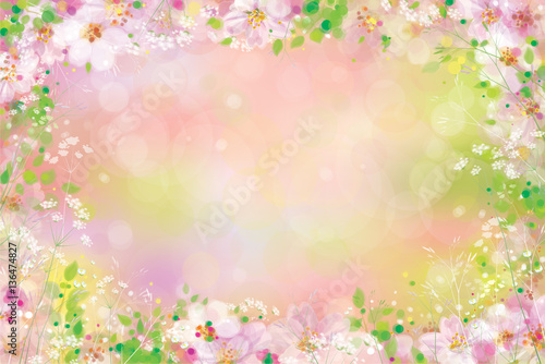 Vector spring floral background.