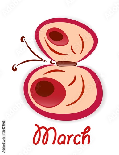 Butterfly figure 8 card 8 March