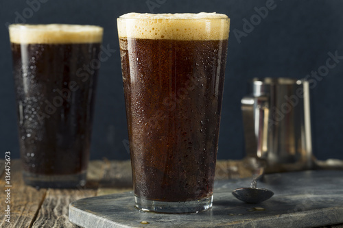Canvas Print Frothy Nitro Cold Brew Coffee