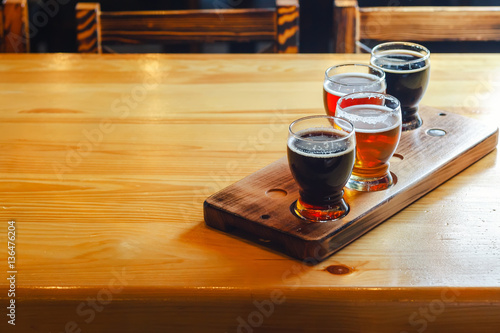 Craft beer flight