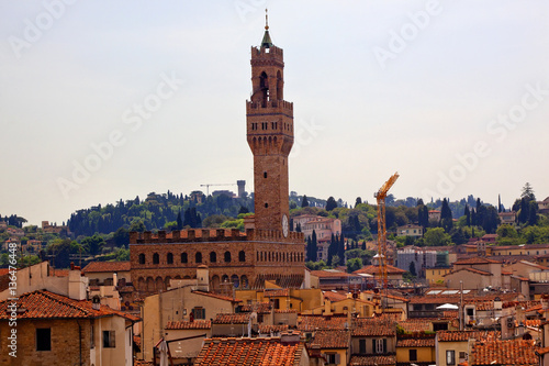 Palazzo Vecchio Arnolfo Tower Florence Rooftops Italy