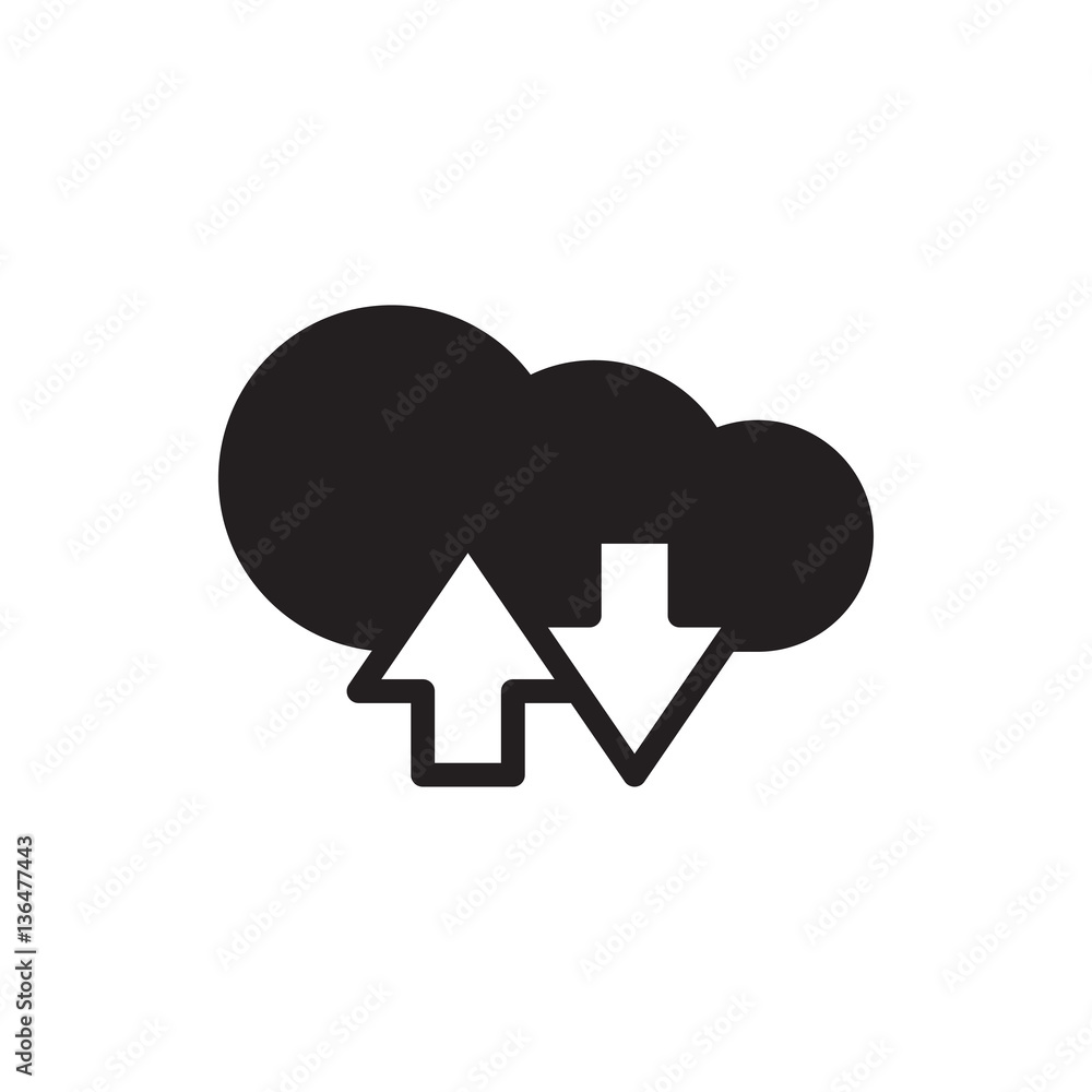 cloud download upload icon illustration cloud download upload icon illustration