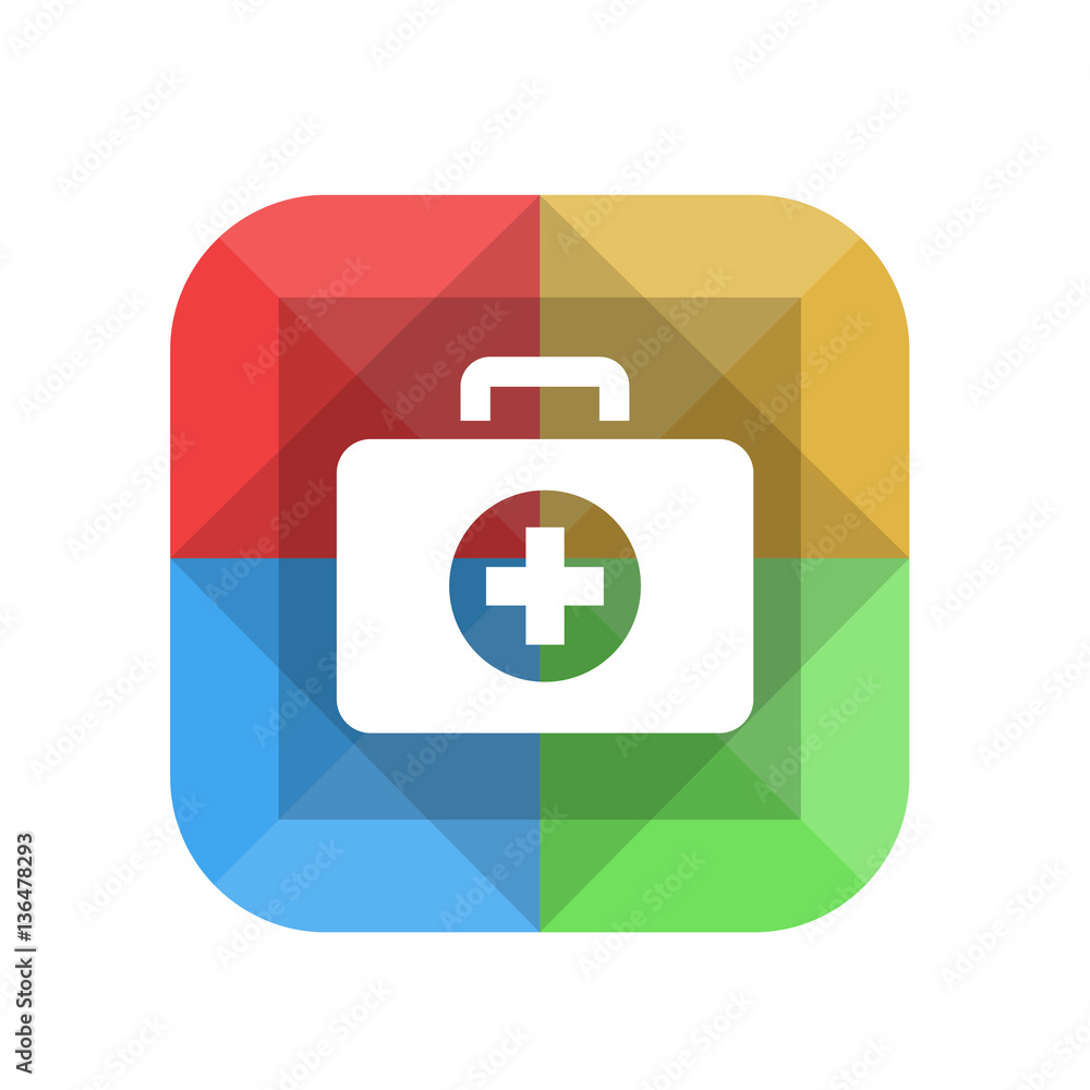 Obraz premium Origami App Button