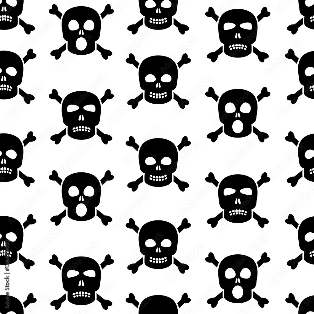 Obraz premium Seamless pattern with skulls
