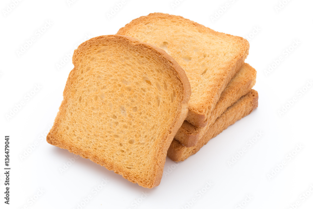 Slices of toast bread on wooden table, top view. Slices of toast bread on wooden table, top view.