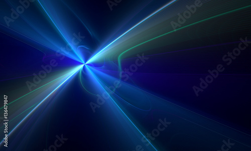 Abstract Shining Glowing Flash Background - Fractal Art