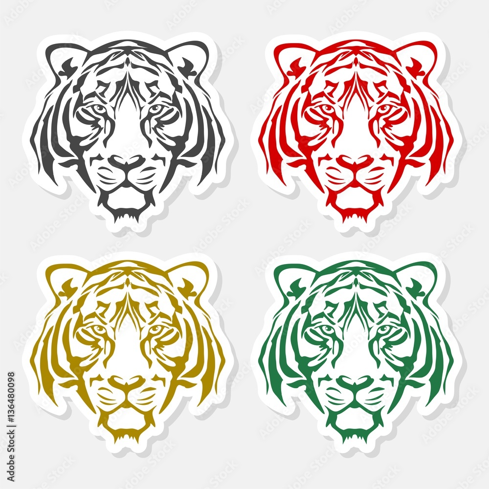 Tiger animal face icon - Illustration Tiger animal face icon - Illustration