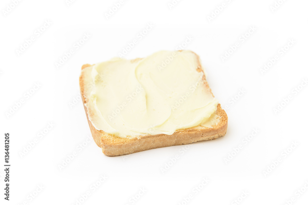 Pan tostado con mantequilla