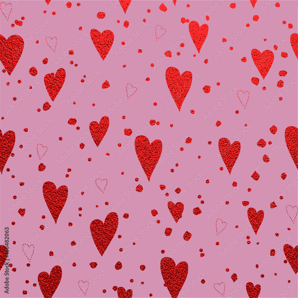 Golden sparkling shiny confetti hearts Golden sparkling shiny confetti hearts
