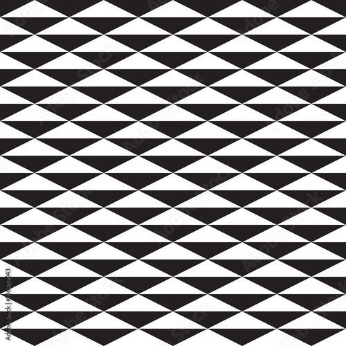 White and black triangles. Seamless abstract vector pattern