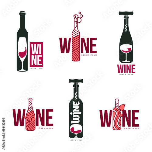 Wine logo templates