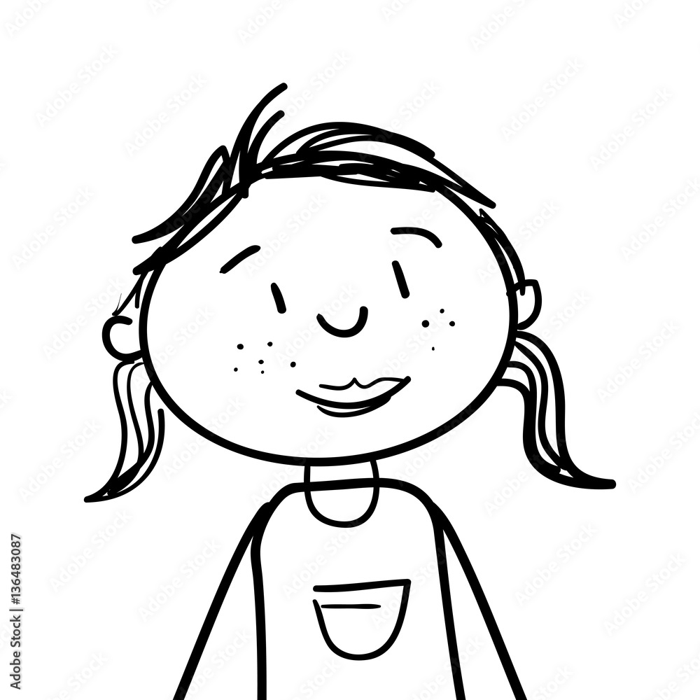 cute girl drawing icon vector illustration design