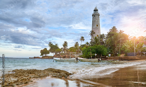Bild auf Leinwand DONDRA,SRI-LANKA/JANUARY 30,2017: The old lighthouse