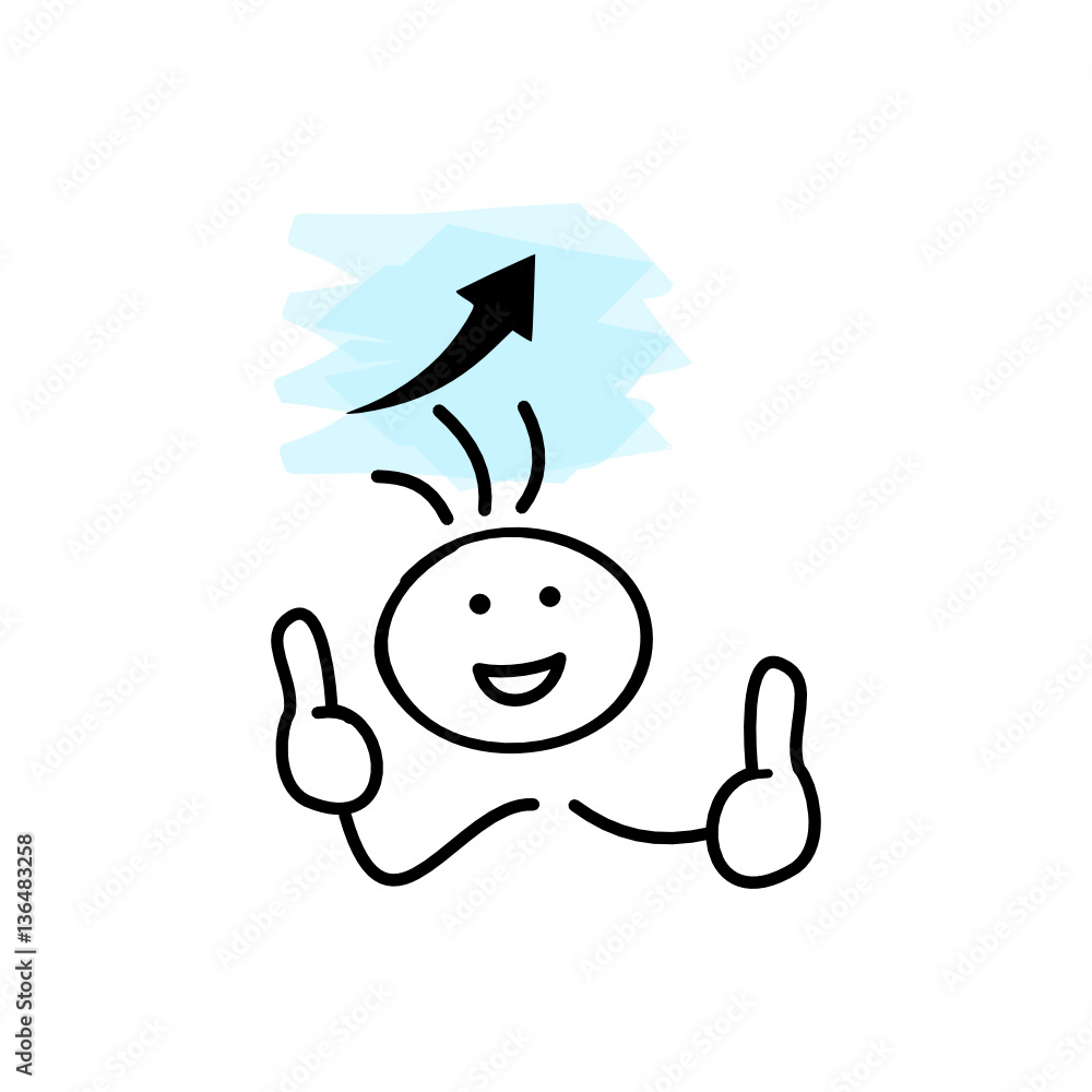 Stick Figure - Success Stock Vector | Adobe Stock