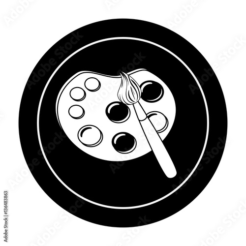 paint pallette school supply isolated icon vector illustration design