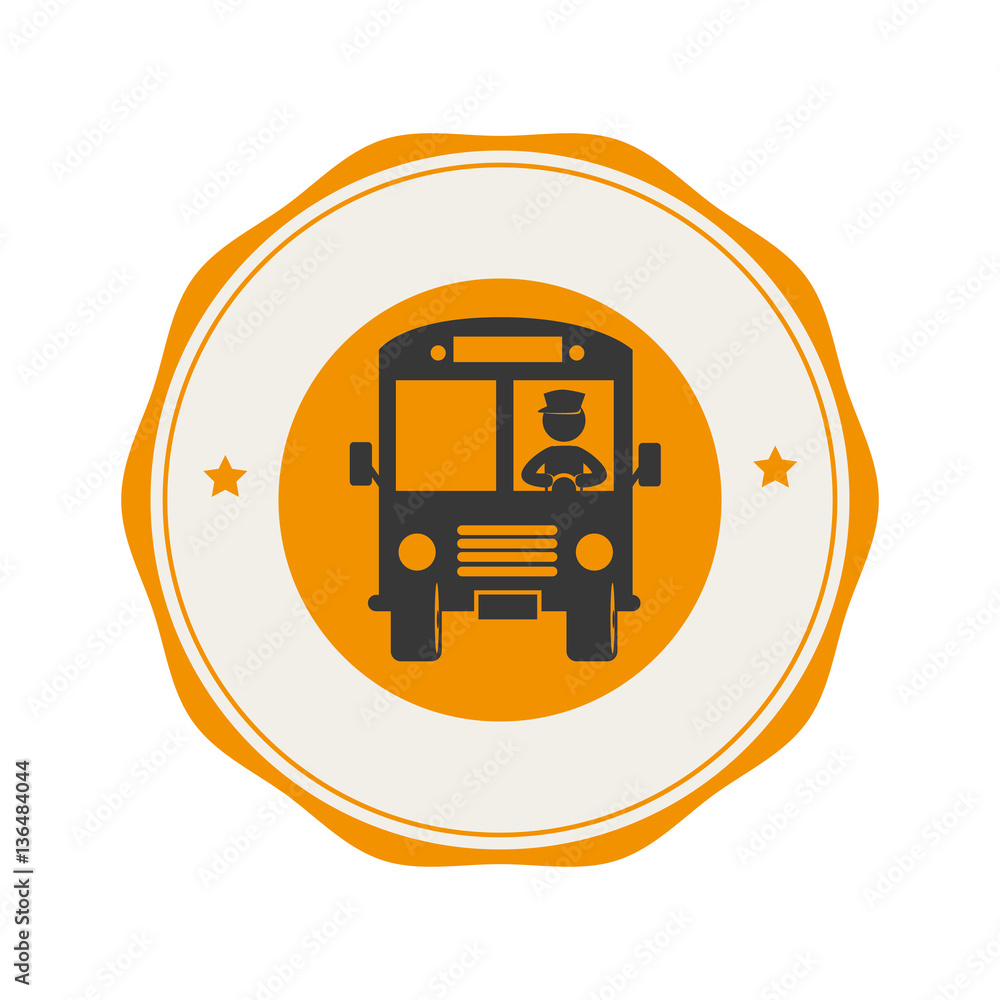 bus school emblem icon vector illustration design bus school emblem icon vector illustration design