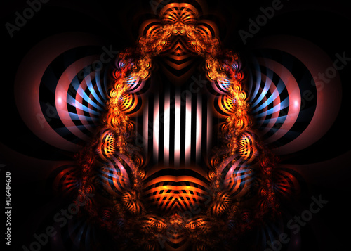  Abstract Fractal Pinnate  Background - Fractal Art photo
