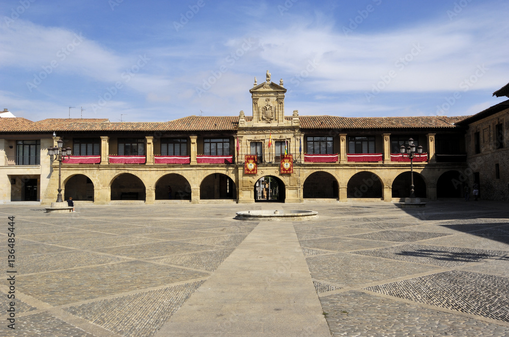 Main Square of Santo Domingo de la Calzada, La Rioja, Spain