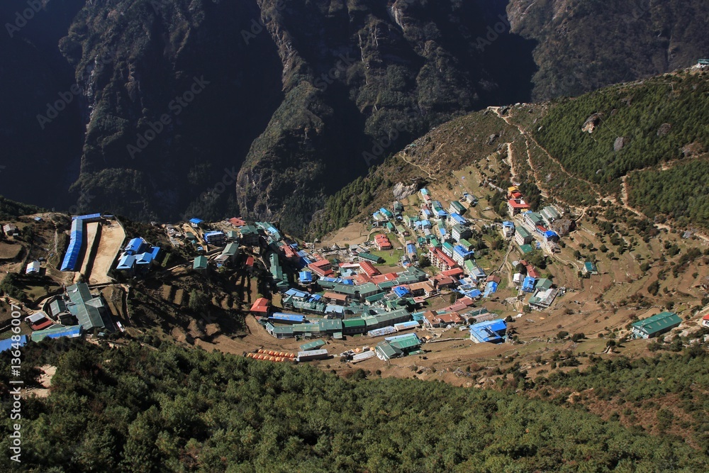 Namche Bazar, village in the Everest National Park Namche Bazar, village in the Everest National Park