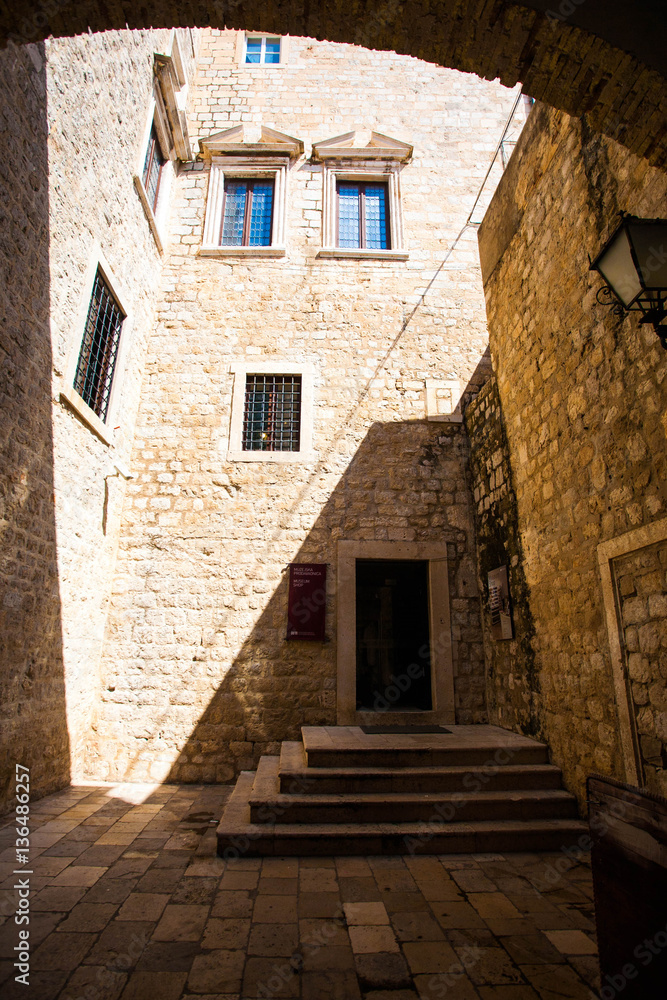 The stone streets of the old city of Dubrovnik, Croatia The stone streets of the old city of Dubrovnik, Croatia