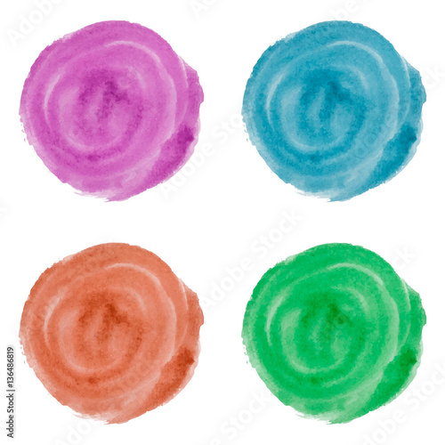 Set of vector watercolor backgrounds