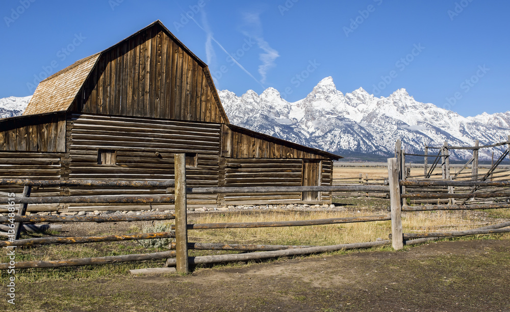 Old barn in Grand Teton National Park