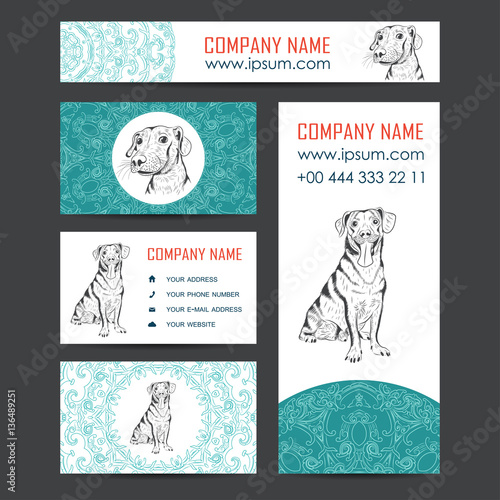 vector mock up for animal shop, vet clinic etc.
