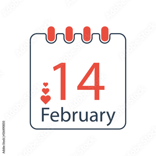 Valentine's day with calendar
