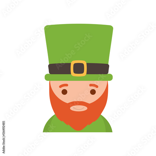 saint patrick day leprechaun with hat beard vector illustration photo