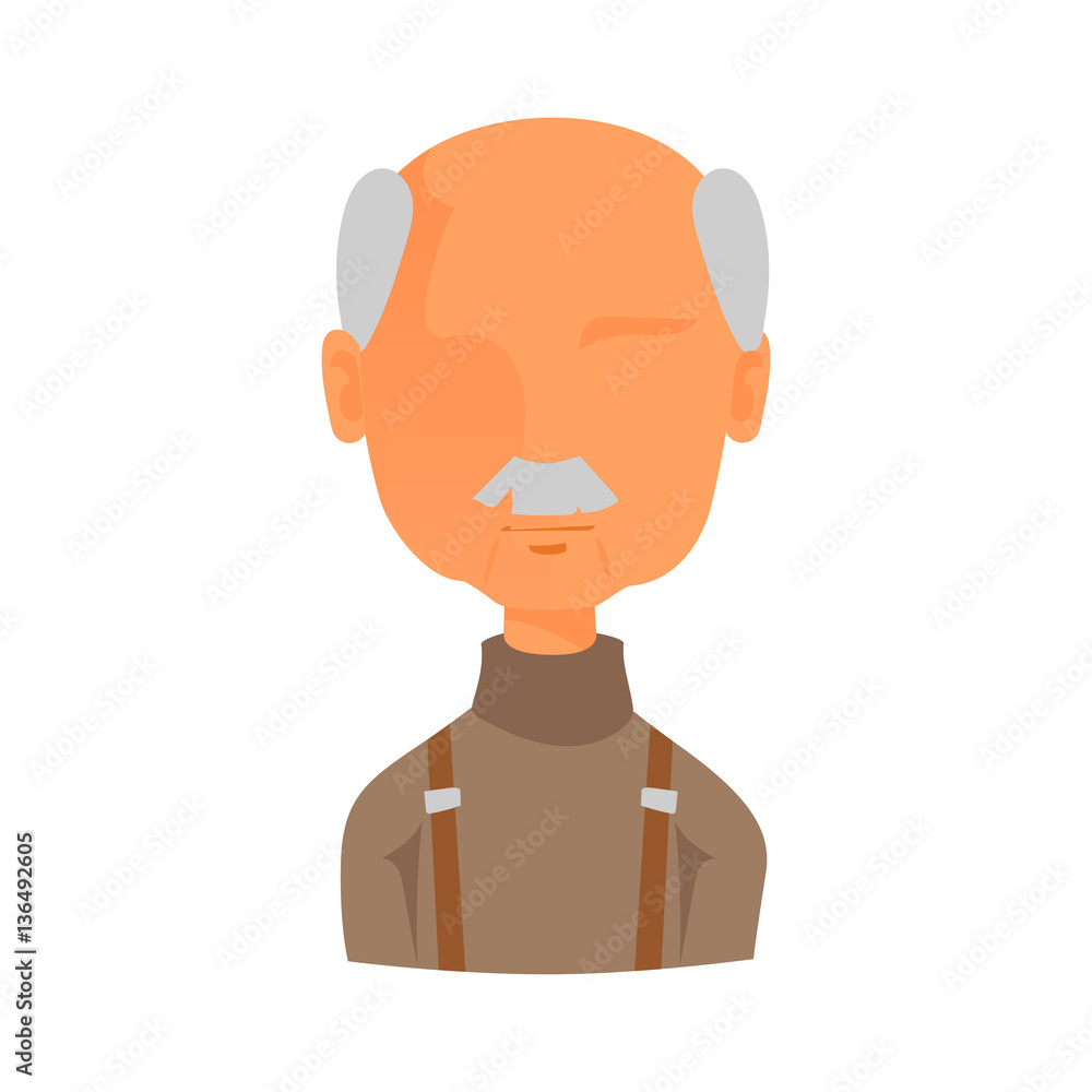 Man portrait face icon web avatar flat style vector. Man portrait face icon web avatar flat style vector.