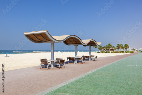 Photography Running line on the beach in Dubai