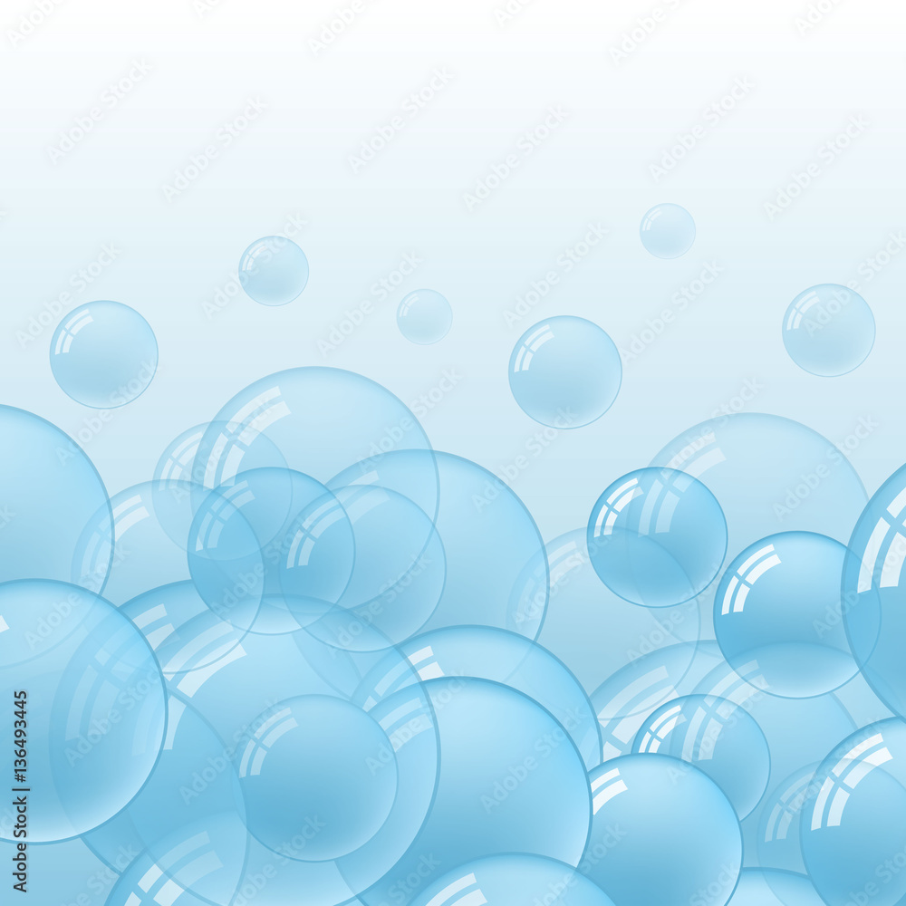 background with blue bubble gum vector illustration Stock Vector