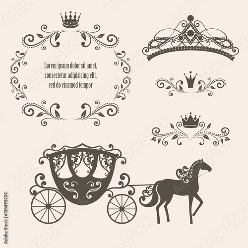 vintage royalty frame with crown