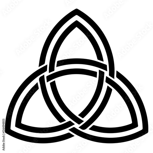 Religious sign. Wicca and Neopaganism. Triquetra (Celtic). 