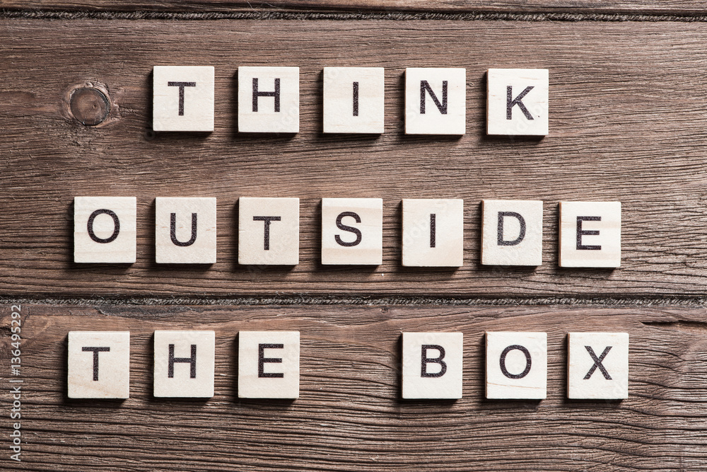 Thinking outside the box concept Thinking outside the box concept