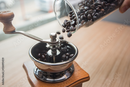 Quadro em tela coffee grinder