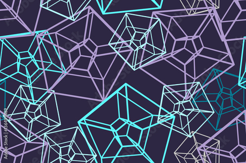 Seamless vector geometric strip pattern background